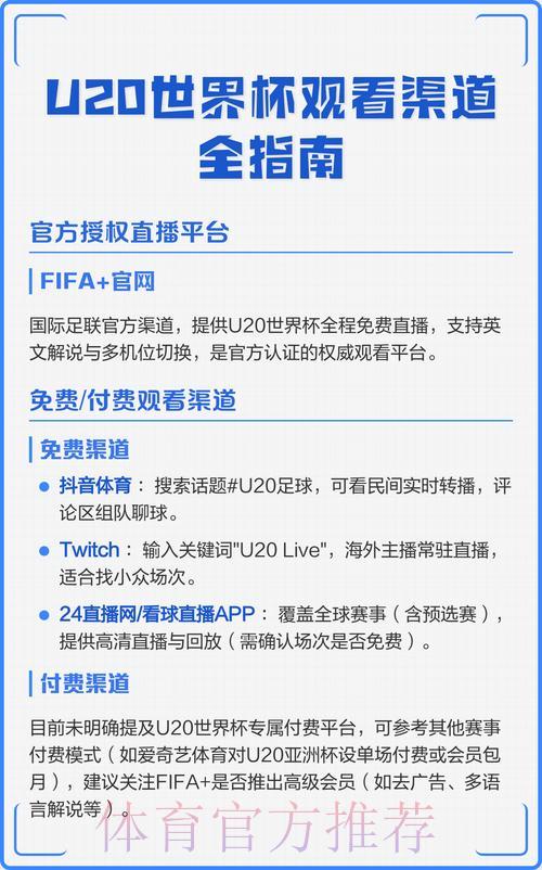 世界杯直播观看渠道官方汇总指南 世界杯直播观看渠道官方汇总指南